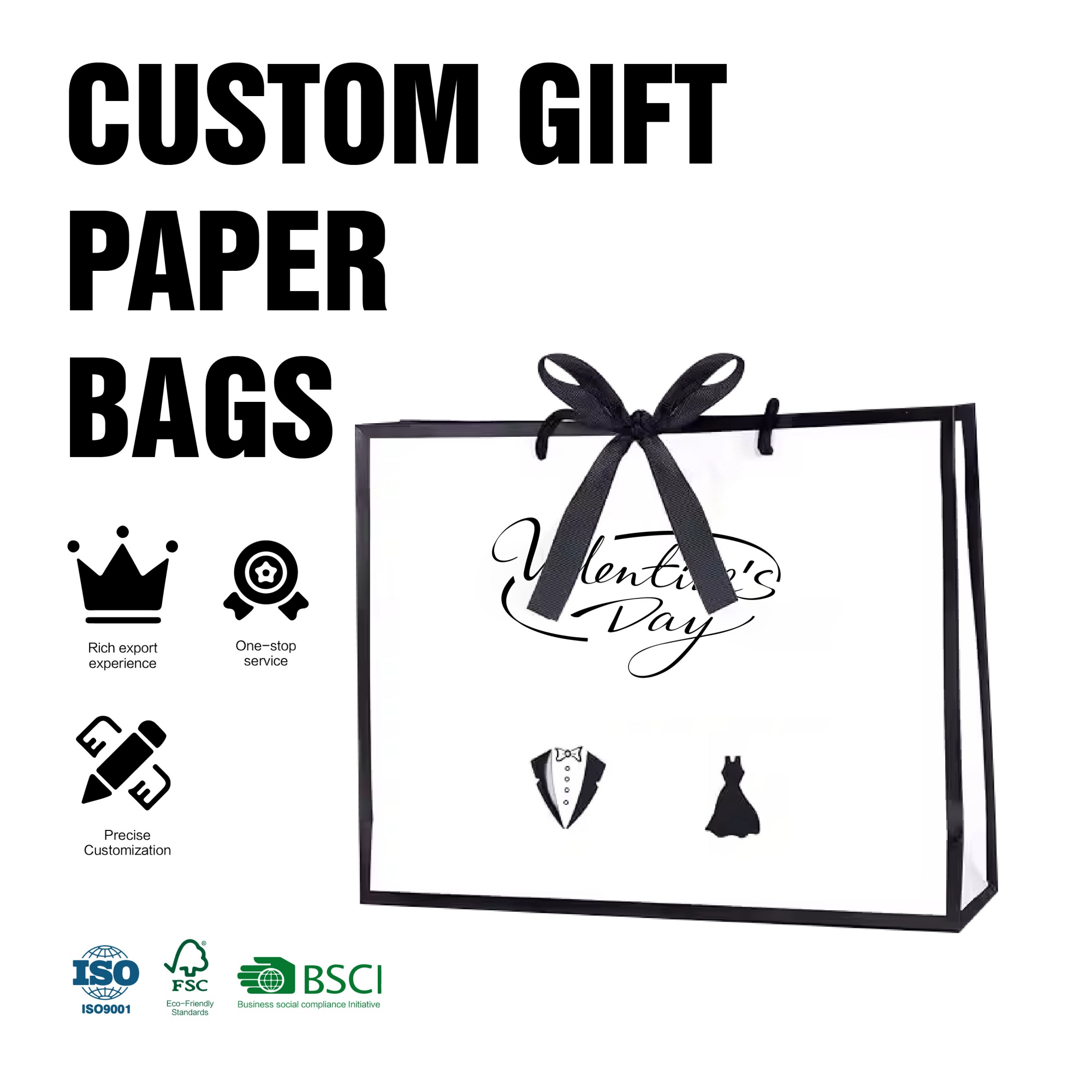 Customized Pattern Design Luxury Clothing Underwear Jewelry Packaging Paper Shopping Bag for Clothes