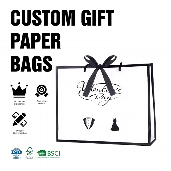 Customized Pattern Design Luxury Clothing Underwear Jewelry Packaging Paper Shopping Bag for Clothes