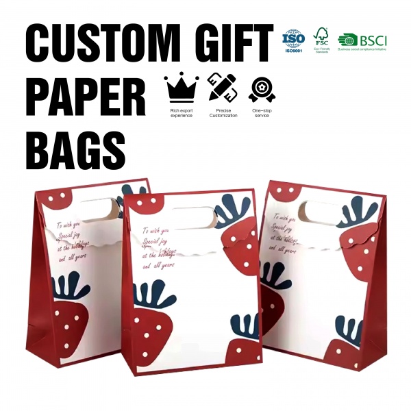 Wholesale Gold Foil Matte Embossed Laminated Wedding Packaging Paper Shopping Bags Large with Handles