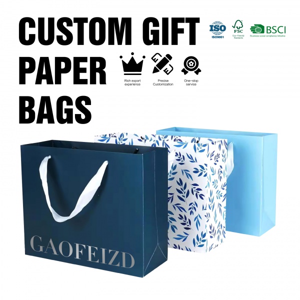 Cheap Price Classic Style Wedding Gift Jewelry Packaging Paper Shopping Bags with Logos Custom Print