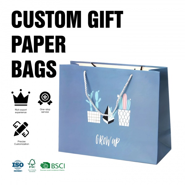 Branded Store Printed Gold Foil Matte Embossed Laminated Custom Luxury Paper Shopping Bags with Logo