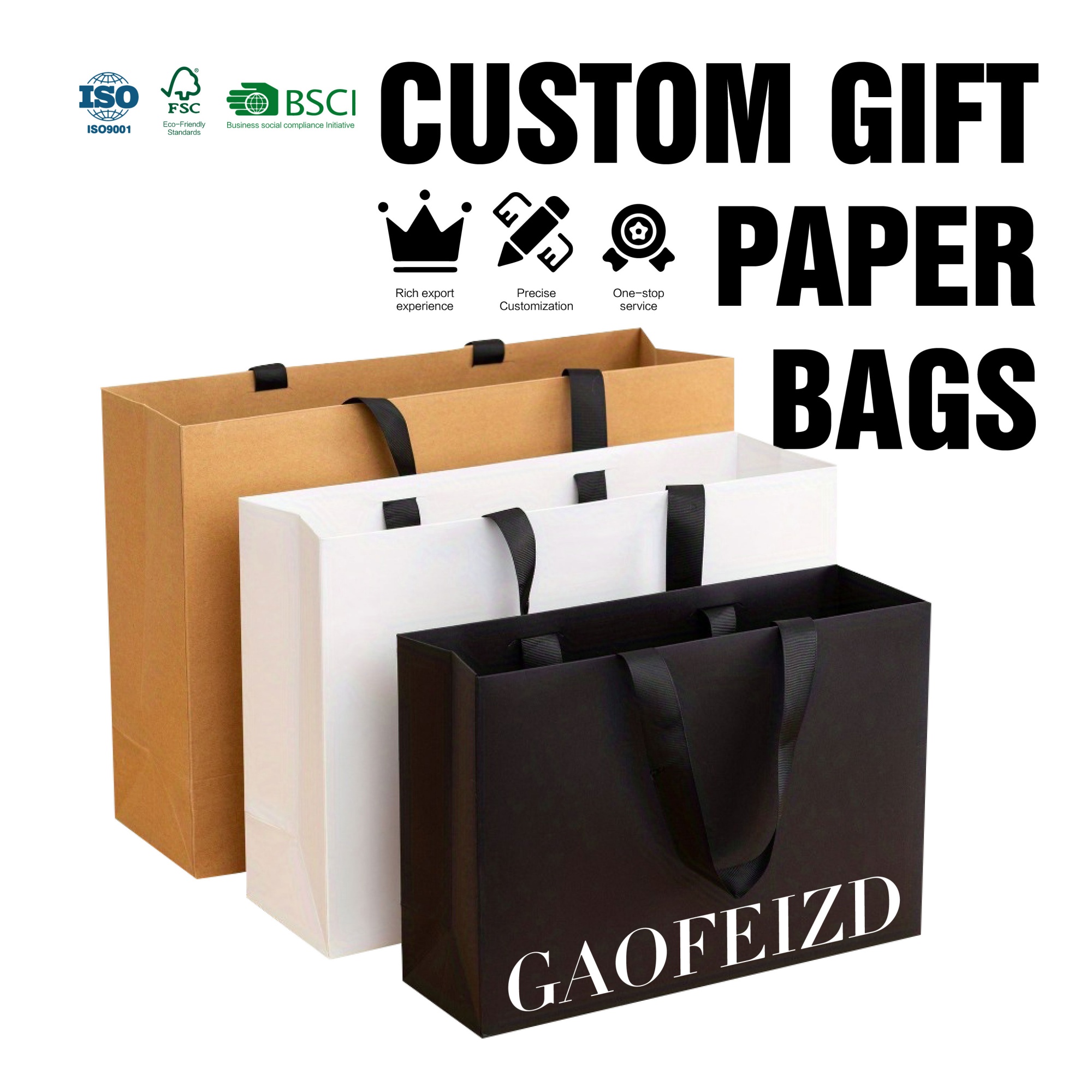 Low Cost Digital Printing Eco-Friendly Premium Gift Retail Packaging Luxury Paper Shopping Bag Custom Logo
