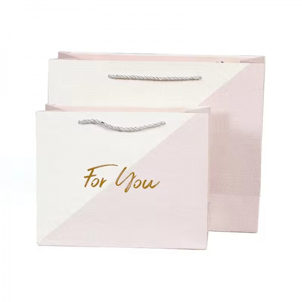 Promotion Luxury Clothing Retail Gift Recyclable Foldable Paper Shopping Bags Ribbon Handles