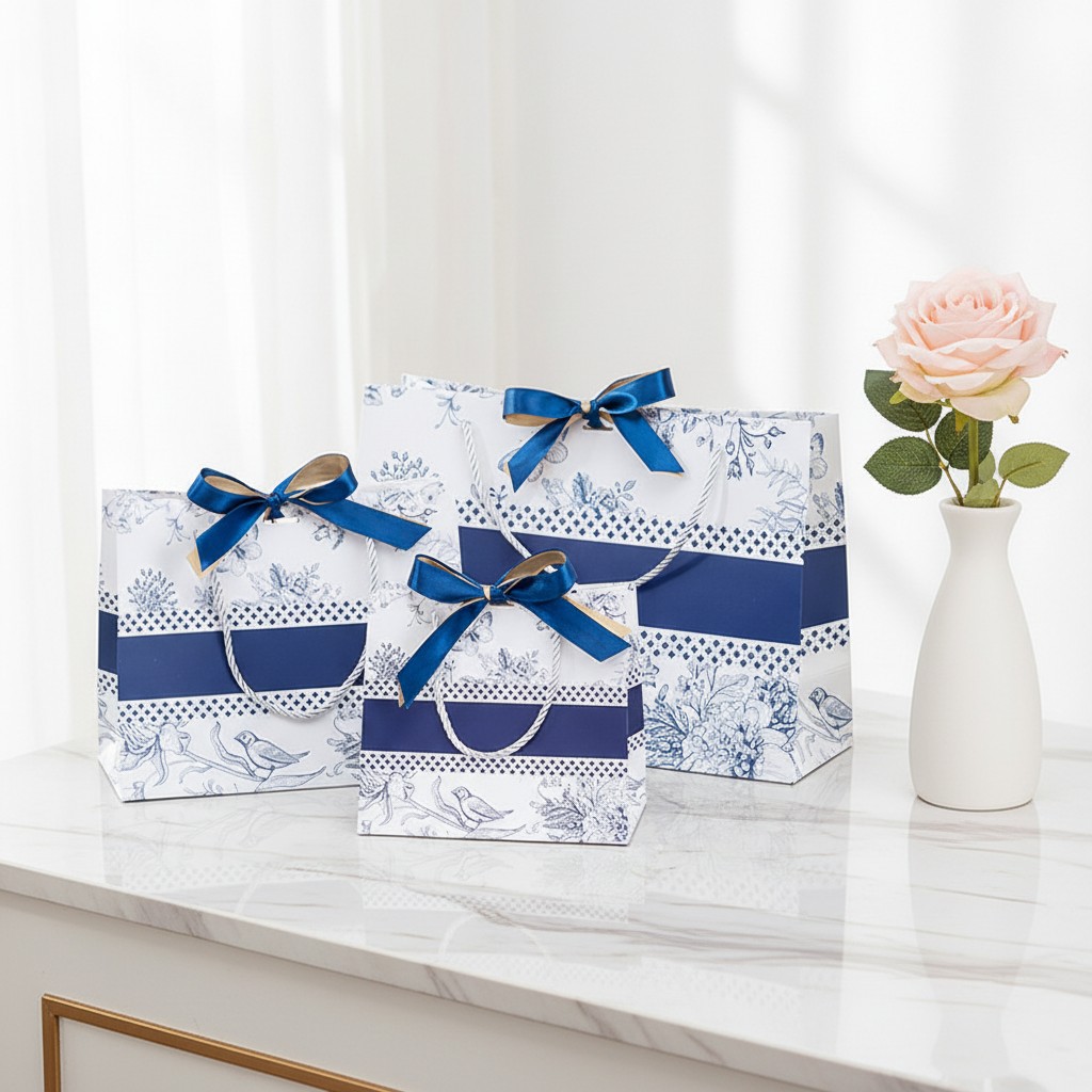 Promotion Birthday Christmas Wedding Eco-Friendly Recyclable Durable Gift & Craft Paper Bag