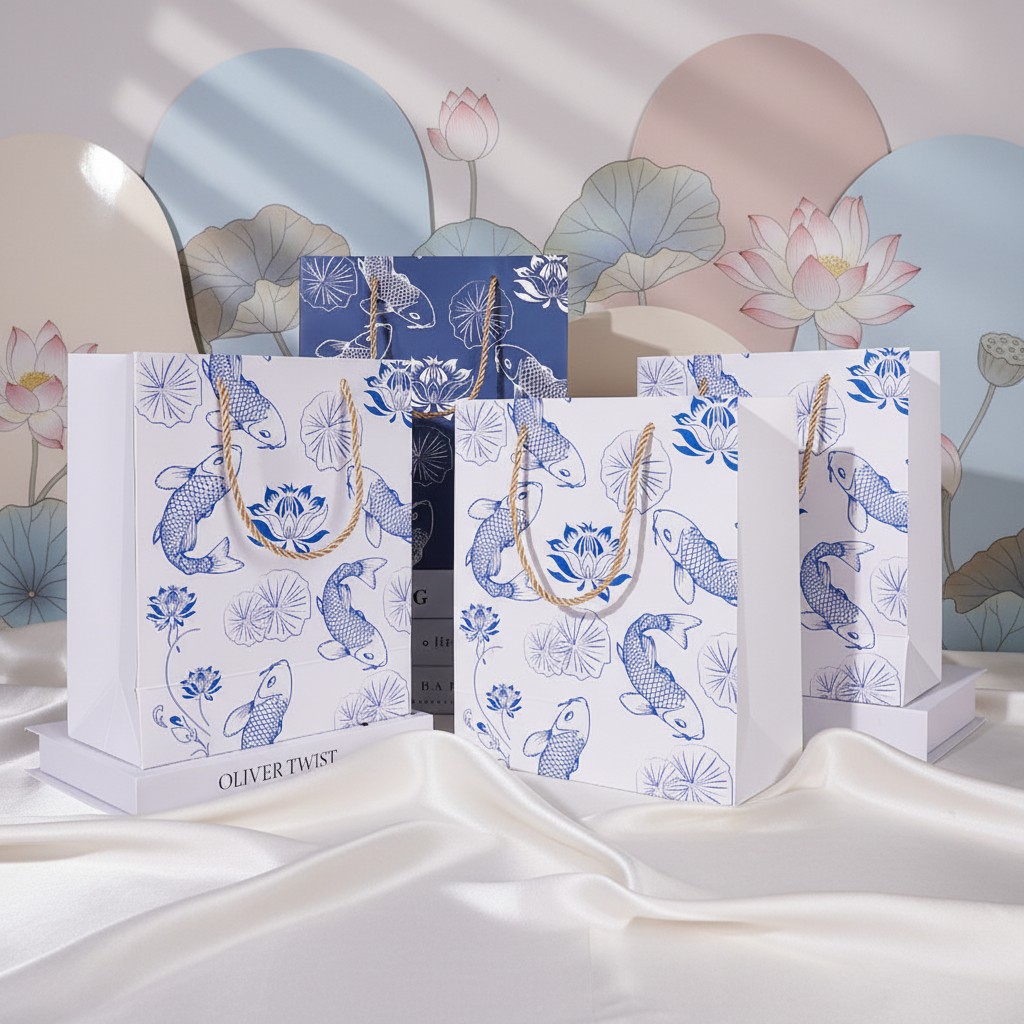 Wholesale Eco-Friendly Recyclable Luxury Paper Shopping Personalized Printed Gift Bag With Handle