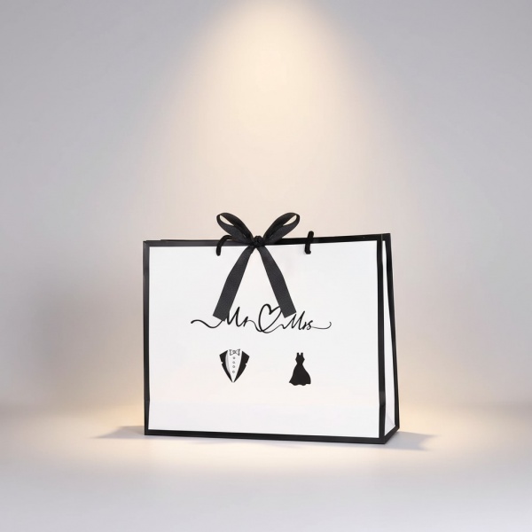 Eco-Friendly Coated Paper Bag With Handle for Supermarket Use Exhibition and Promotions Shopping