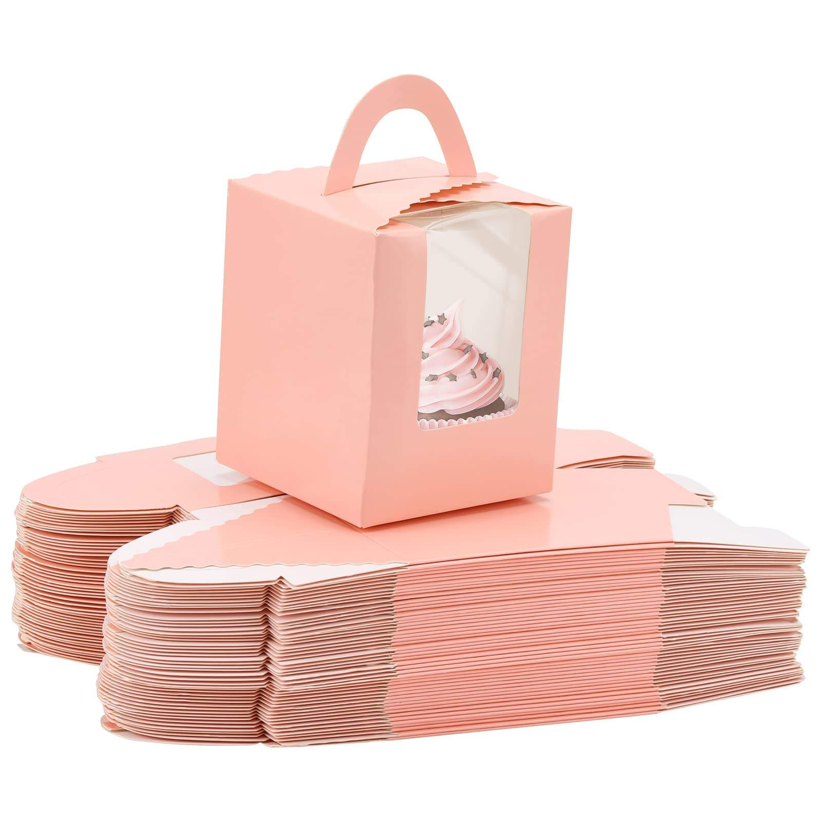 Portable Afternoon Tea Mousse Dessert Packaging Box Recycled Paper Rigid Boxes for Birthday Cake for Food Use