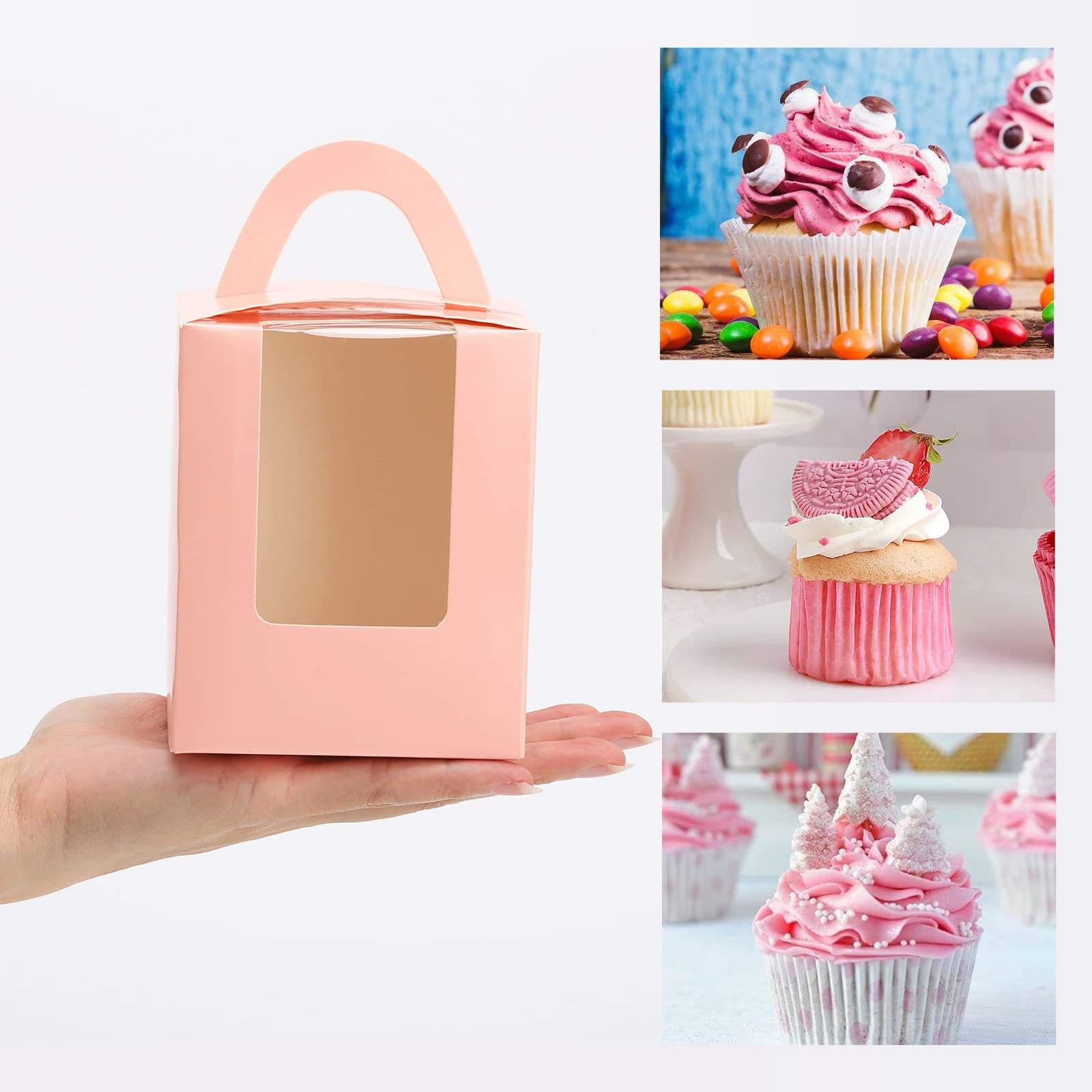 Portable Afternoon Tea Mousse Dessert Packaging Box Recycled Paper Rigid Boxes for Birthday Cake for Food Use