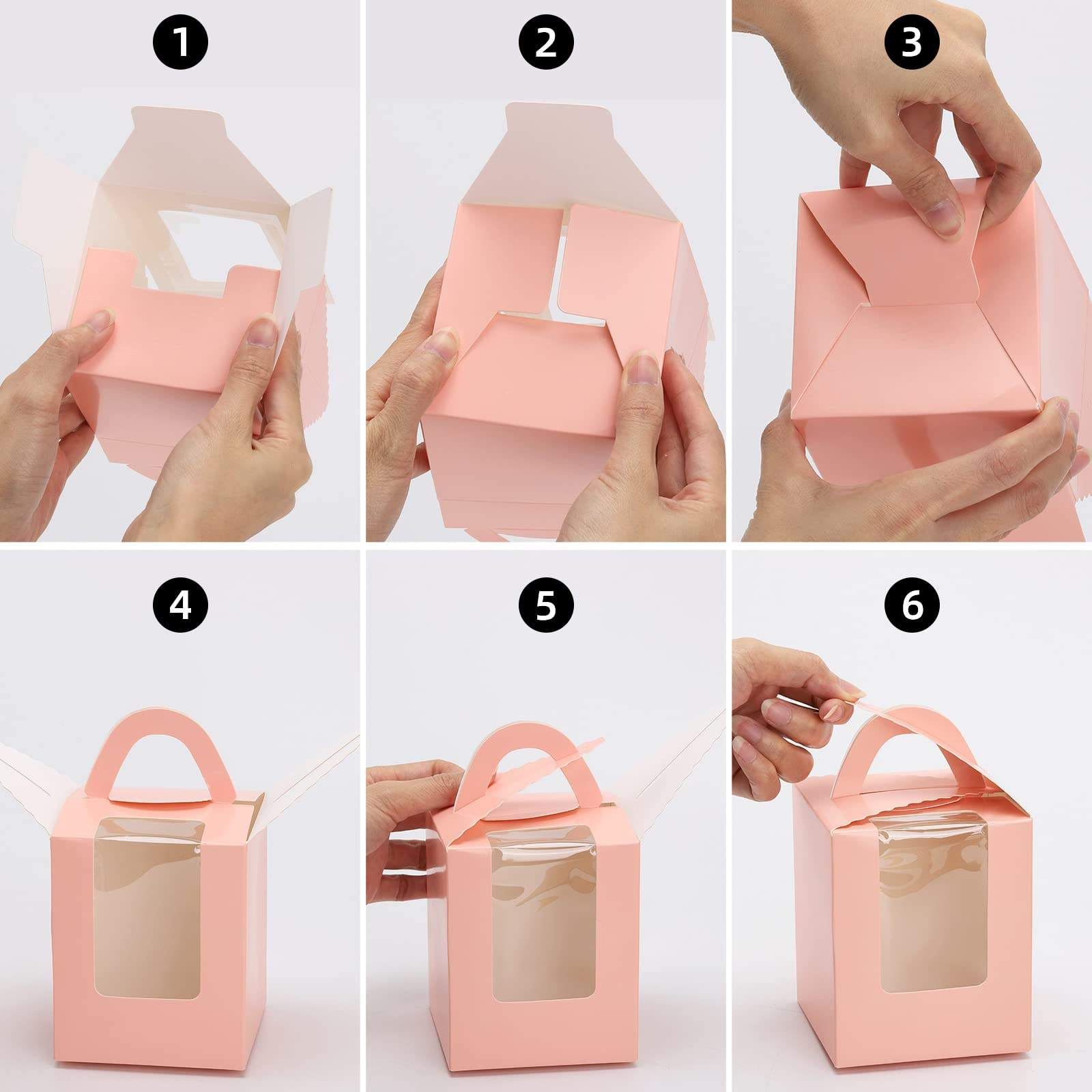 Portable Afternoon Tea Mousse Dessert Packaging Box Recycled Paper Rigid Boxes for Birthday Cake for Food Use