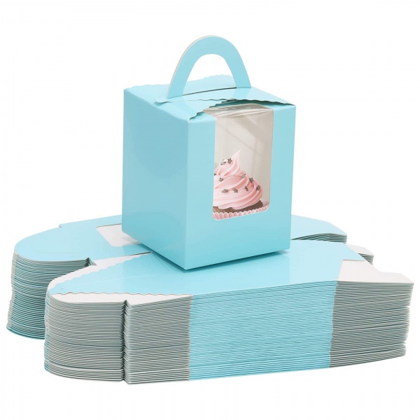 Blue Rigid Cake Box for Bakery | Custom Printed for Birthday Parties & Pastry | Good Reputation