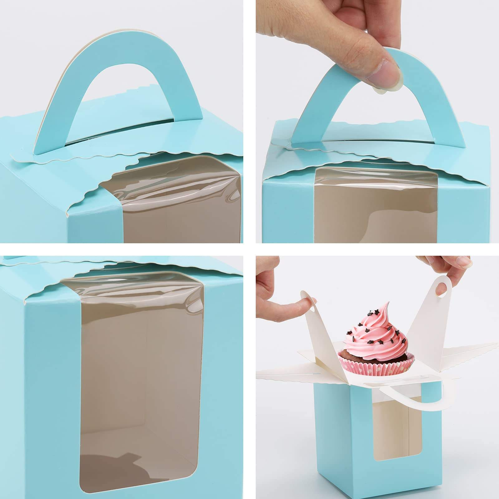 Blue Rigid Cake Box for Bakery | Custom Printed for Birthday Parties & Pastry | Good Reputation