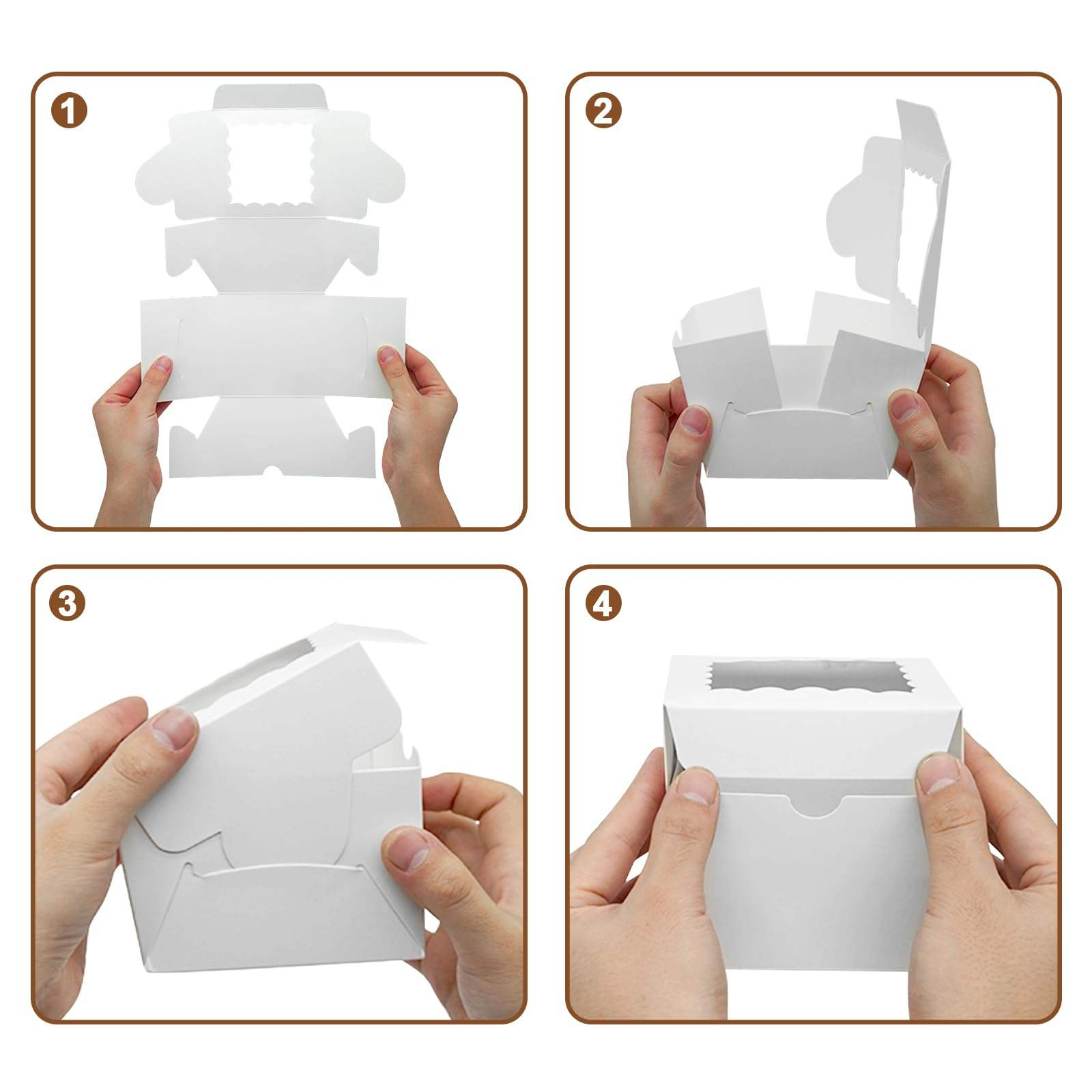 Manufacturer Digital Printing Reusable Luxury Bakery Square Transparent Mini Paper Packaging Box