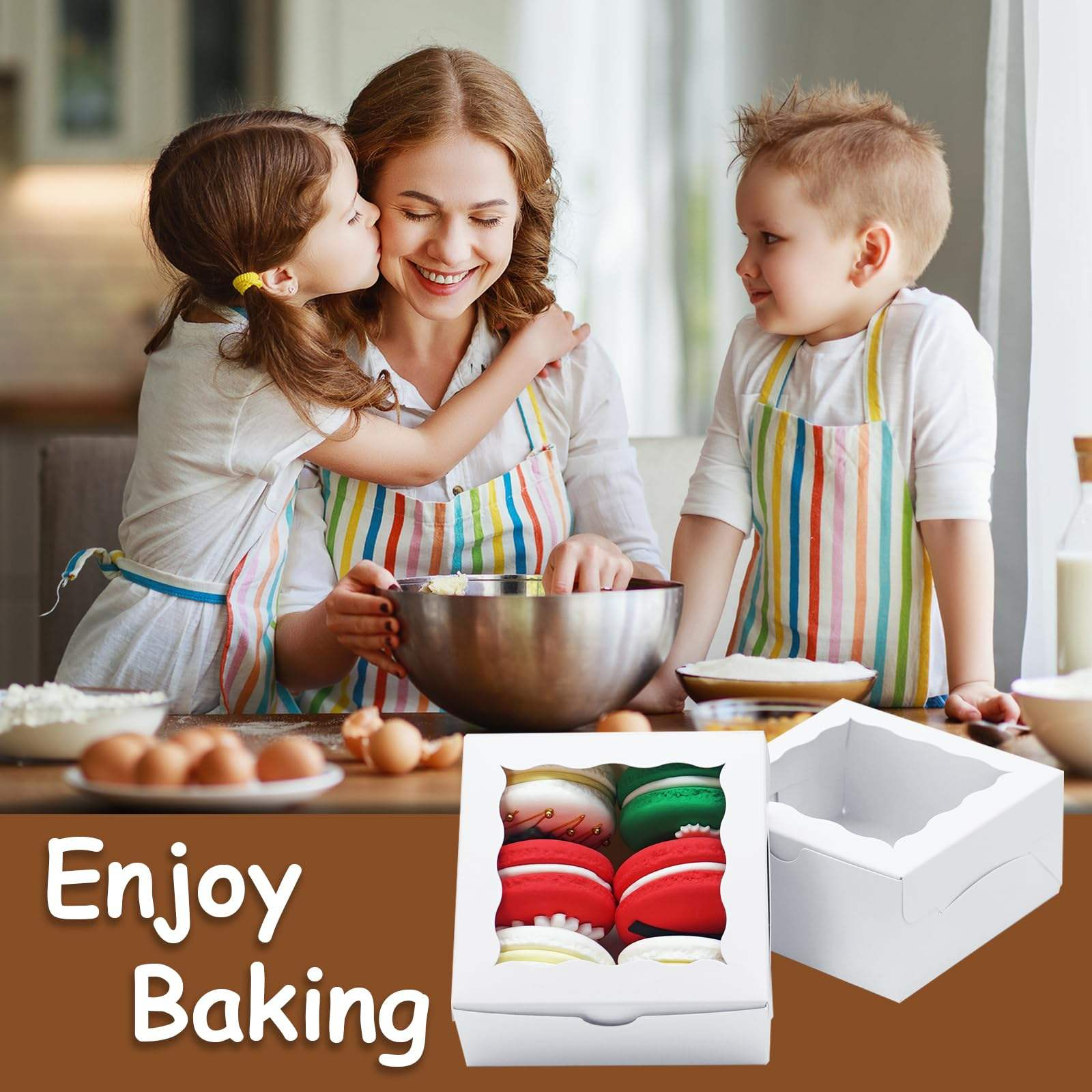 Manufacturer Digital Printing Reusable Luxury Bakery Square Transparent Mini Paper Packaging Box