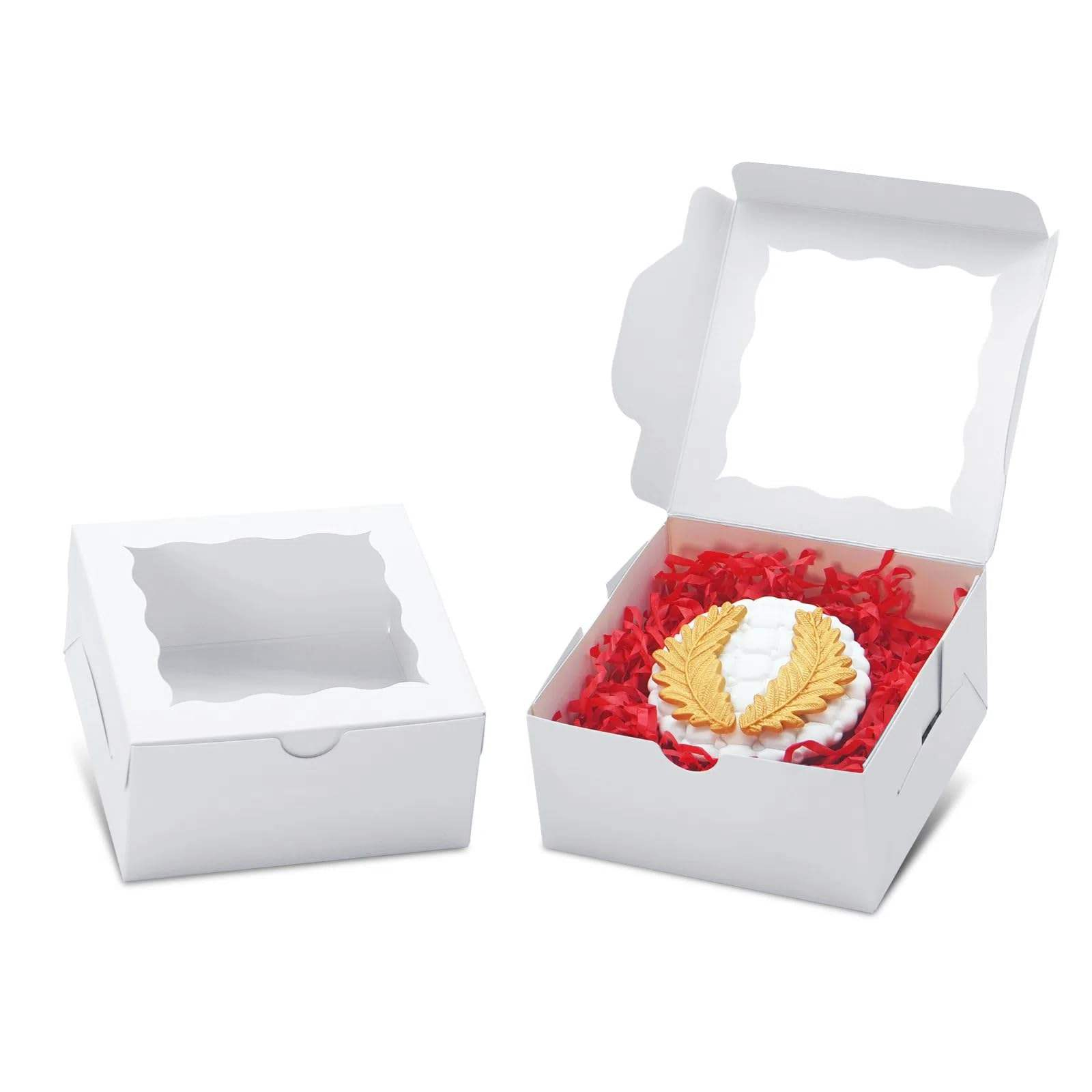 Manufacturer Digital Printing Reusable Luxury Bakery Square Transparent Mini Paper Packaging Box