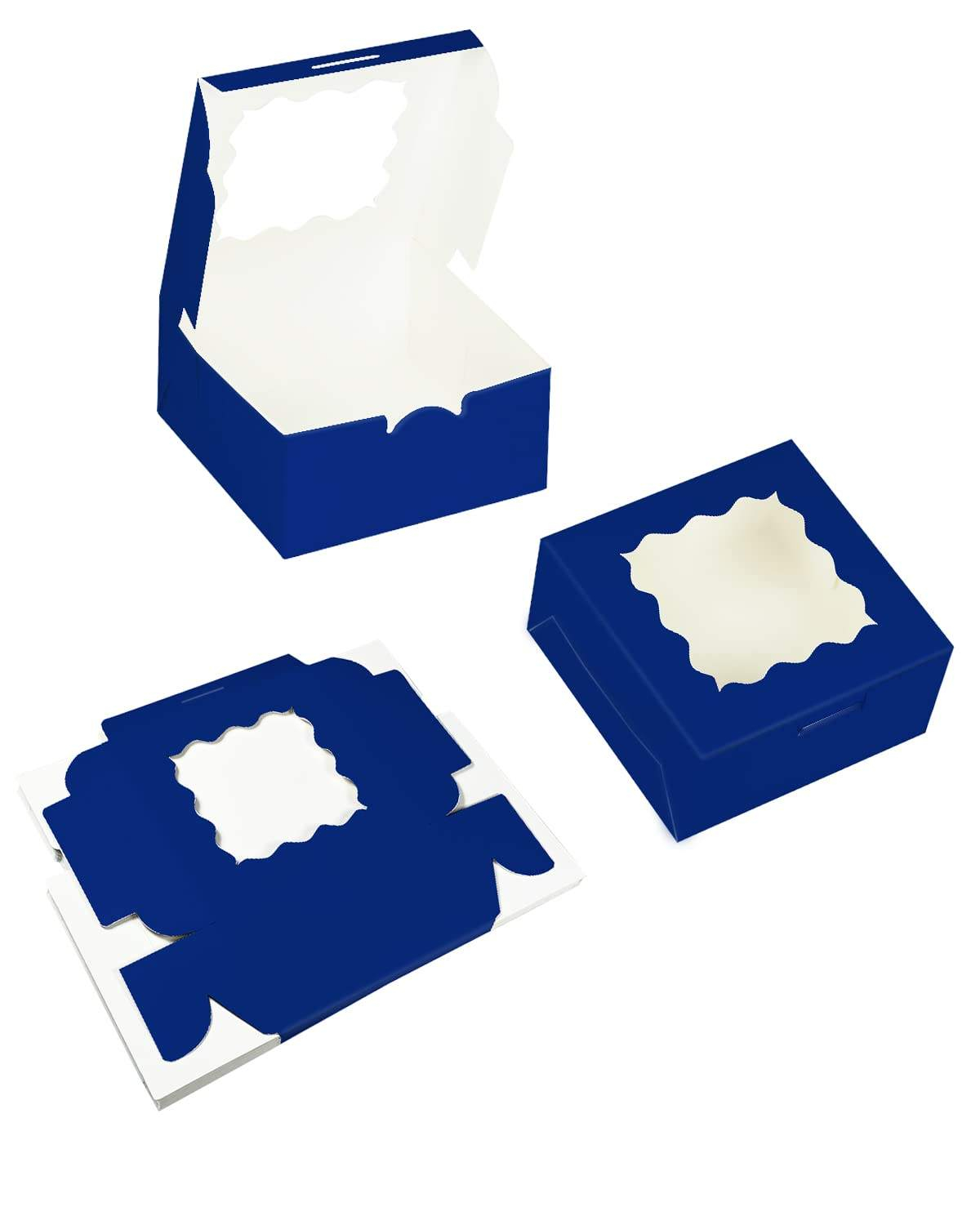 Custom Color Portable 4/6/10/12 Hole Cupcake Bakery Takeout Cake Box With Pvc Clear Window