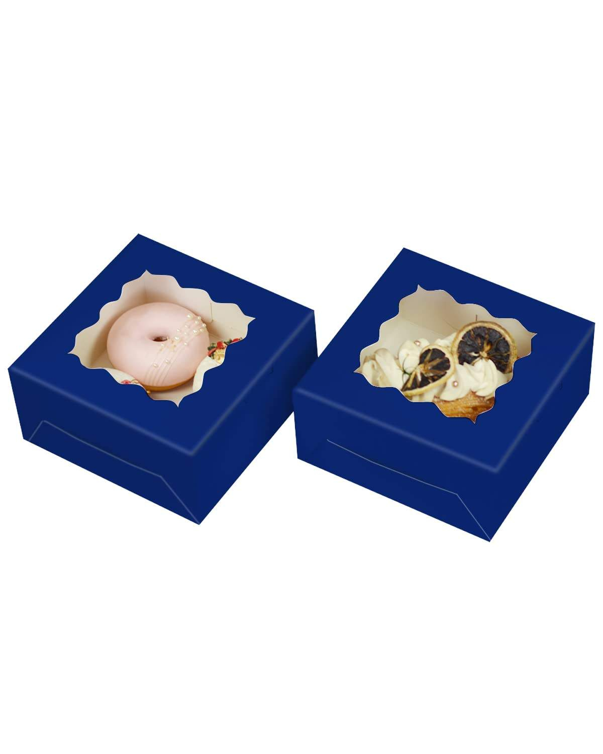Custom Color Portable 4/6/10/12 Hole Cupcake Bakery Takeout Cake Box With Pvc Clear Window