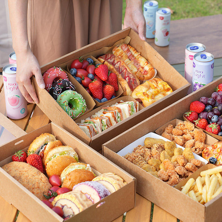 Disposable Eco Friendly Custom Printing Food Packing Recyclable Cupcake Small Kraft Paper Cake Box