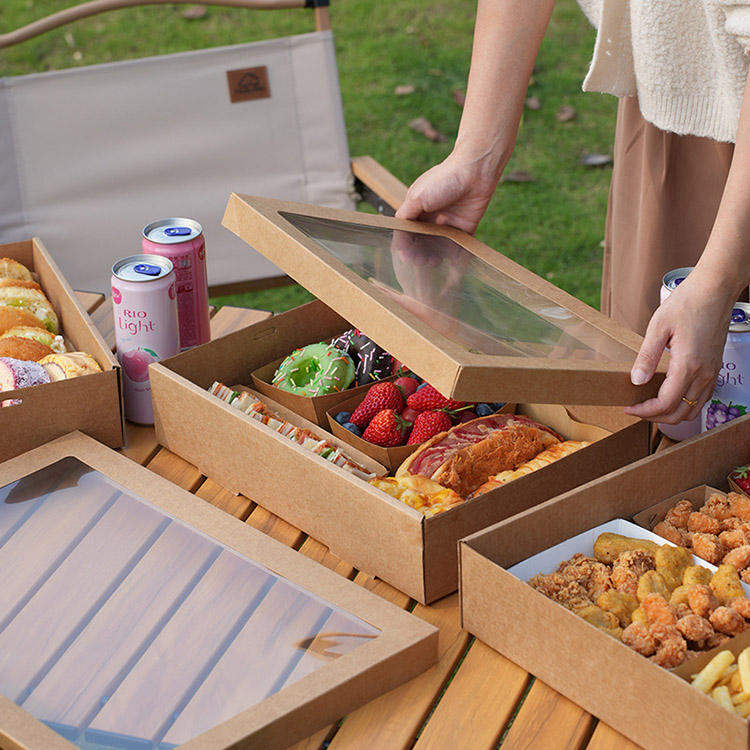 Disposable Eco Friendly Custom Printing Food Packing Recyclable Cupcake Small Kraft Paper Cake Box