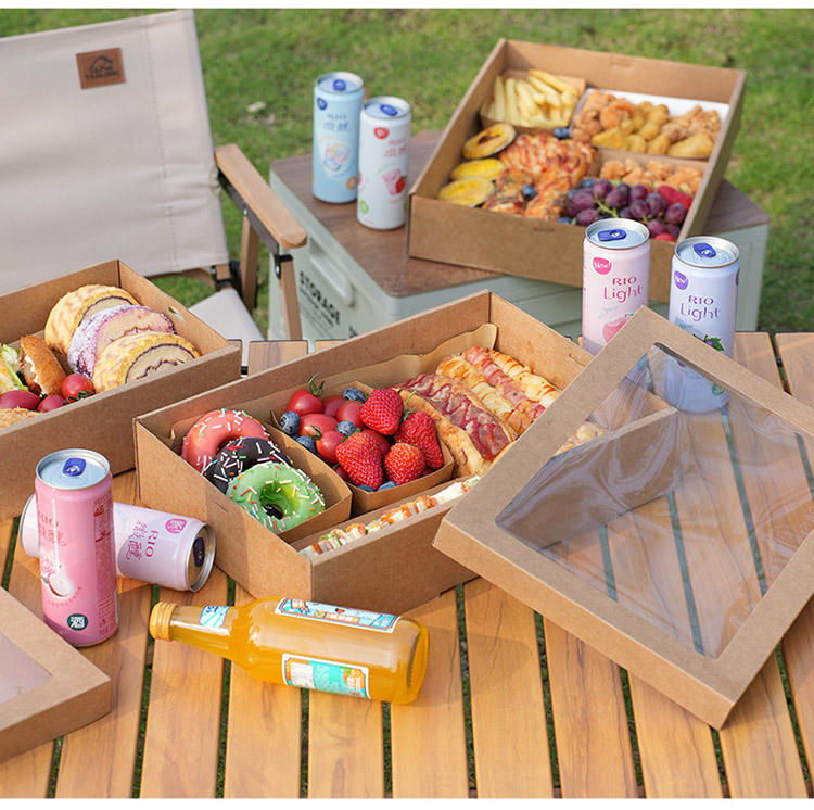 Disposable Eco Friendly Custom Printing Food Packing Recyclable Cupcake Small Kraft Paper Cake Box