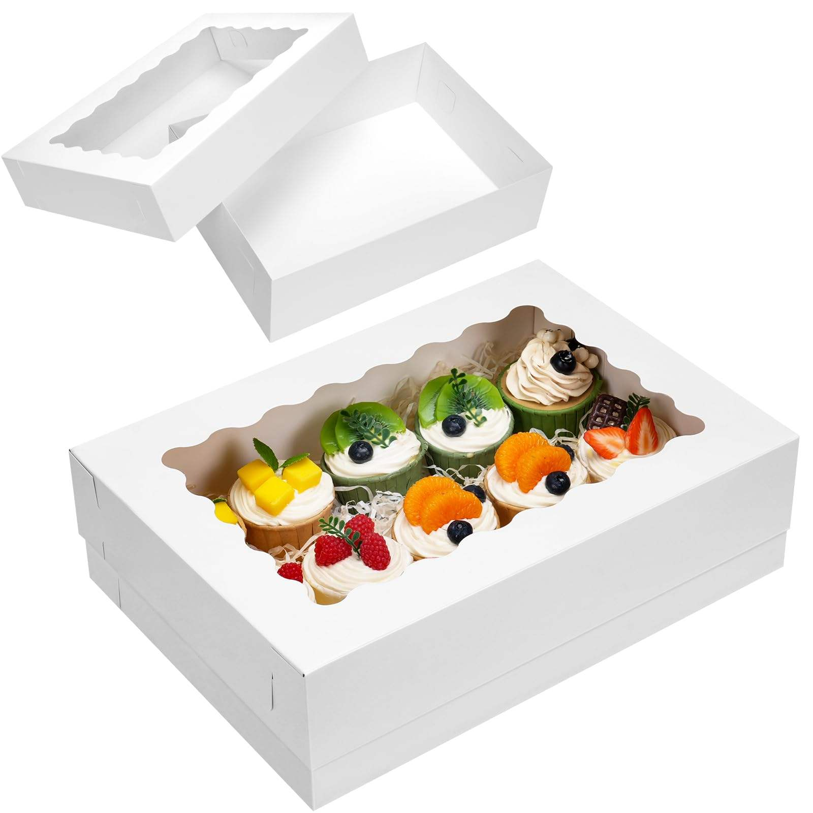 Wholesale Design Recyclable Bakery Pastry Dessert Display Food Grade Cake Box with Window