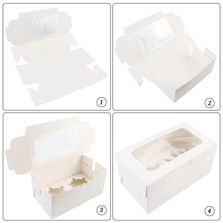 Custom Printed With Logo Reusable Food Package Luxury Recyclable Food Packaging Window