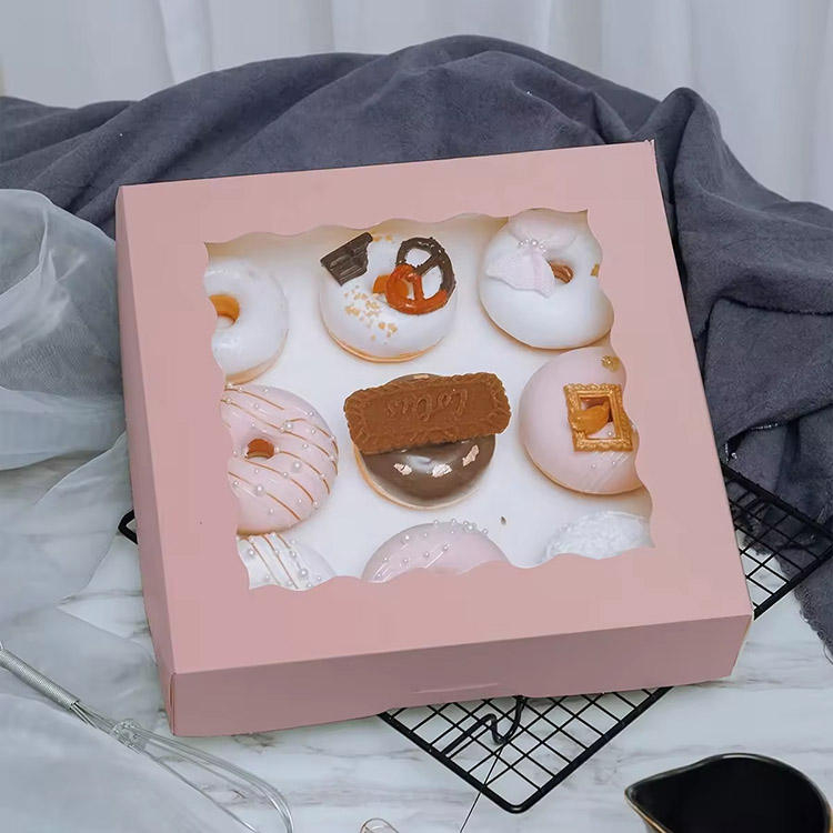 Food Grade Customized Logo Printed Food Packaging Ivory Board Rigid Box with Holes