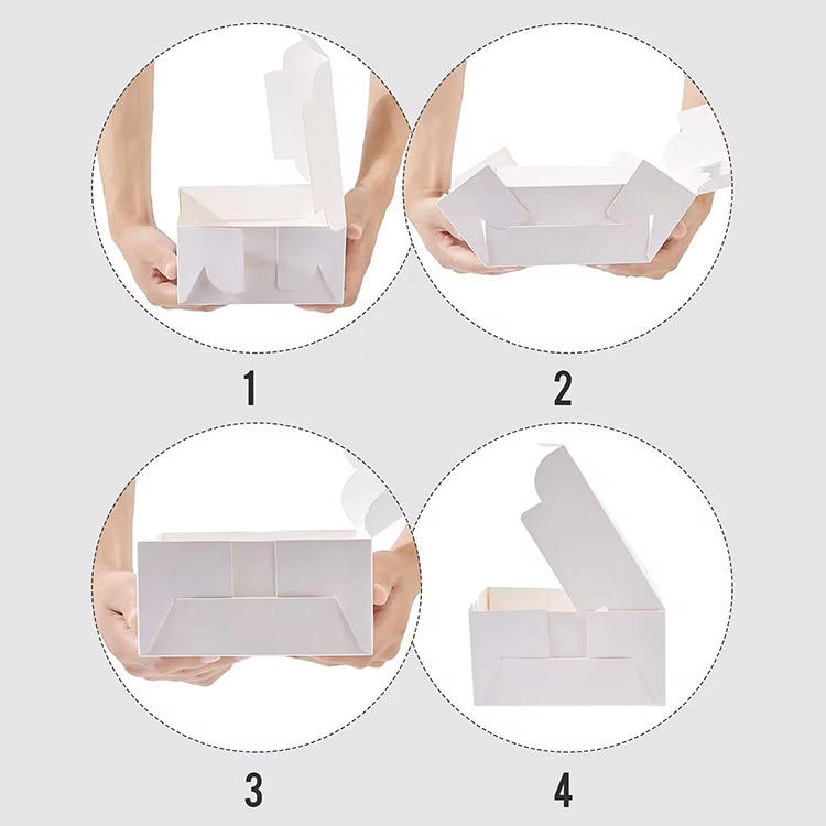 Food Grade Customized Logo Printed Food Packaging Ivory Board Rigid Box with Holes