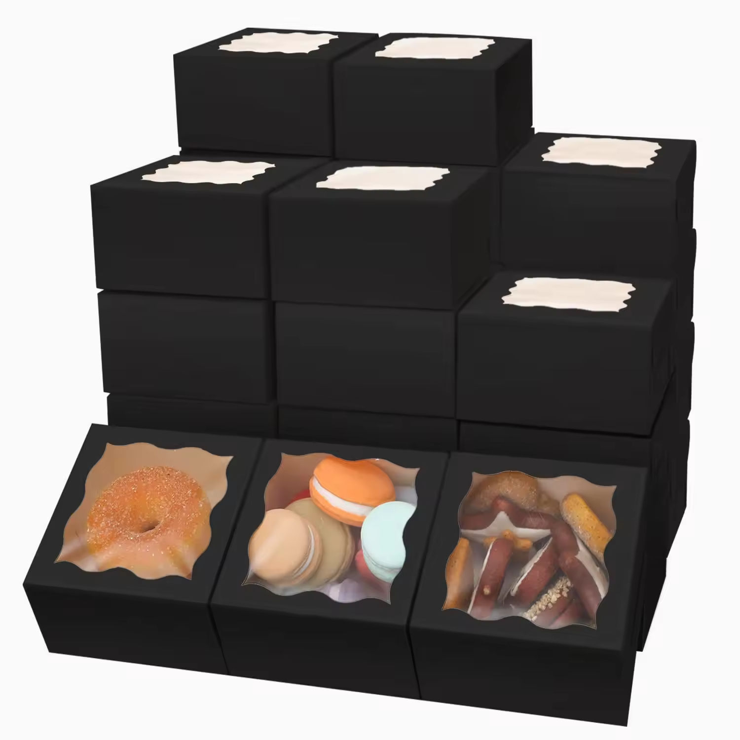 Bakery Cookie Food Foldable Window Eco-friendly Box for Cosmetics and Retail Product Packaging