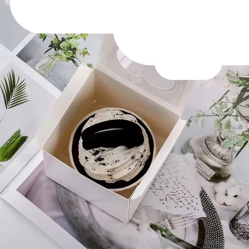 Bakery Cookie Food Foldable Window Eco-friendly Box for Cosmetics and Retail Product Packaging-副本