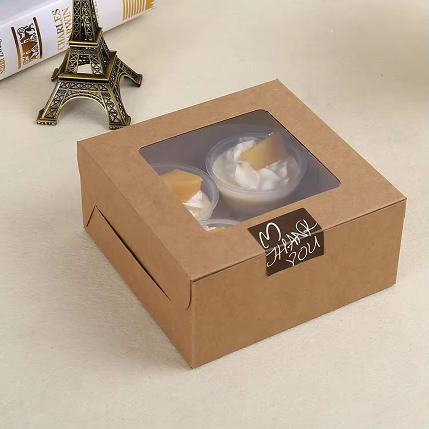 Recyclable Food Grade Portable Transparent Wholesale Birthday Clear Cardboard Box