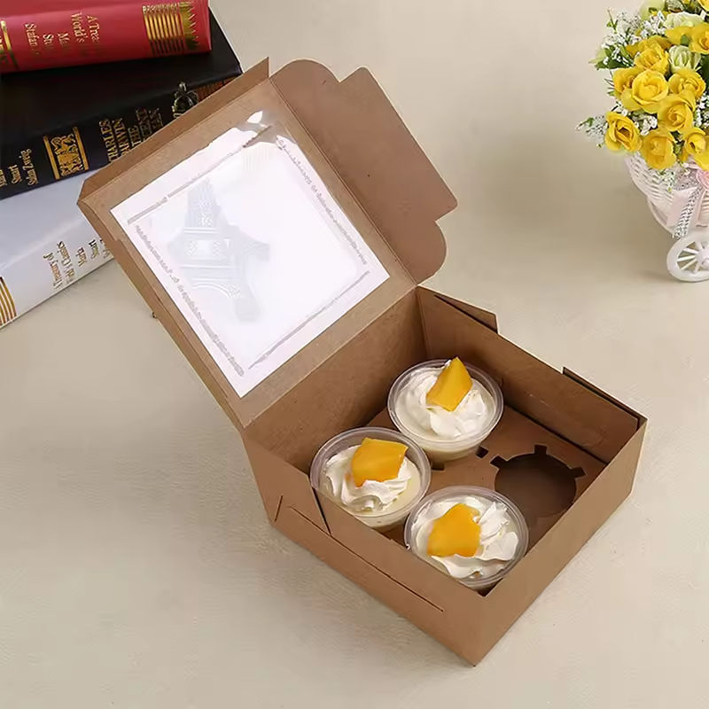 Recyclable Food Grade Portable Transparent Wholesale Birthday Clear Cardboard Box