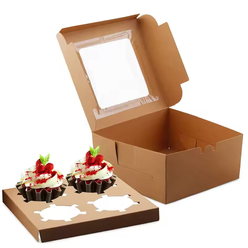 Recyclable Food Grade Portable Transparent Wholesale Birthday Clear Cardboard Box