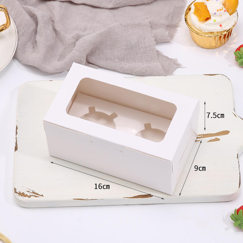 Cupcake Boxes, Cupcake Muffin Box with Window, Ideal for Cake Decorating and Cupcake Transport Box, 12 Holes,