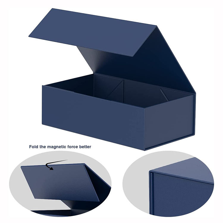 Multi Color Custom Printed Logo Recyclable Paperboard Folding Magnet Gift Box with Magnet Closure Matt Lamination