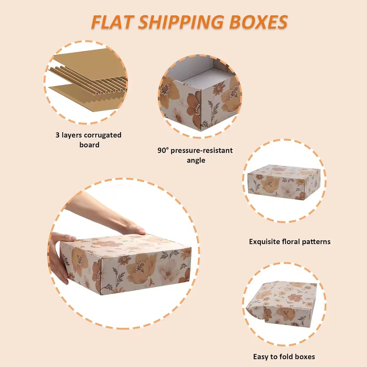 High Quality Custom Printed Logo Cardboard Folding Corrugated Paper Shipping Packaging Box