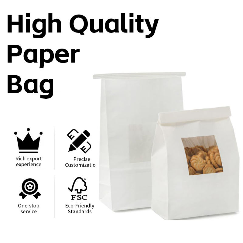 French Fries Potato Chip Hamburger Burger Greaseproof Wax Coated White Kraft Paper Stand up Bags