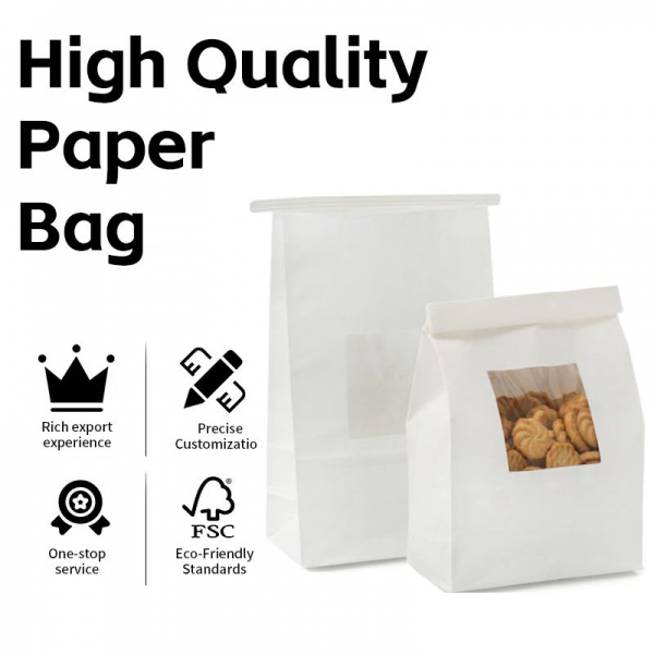 French Fries Potato Chip Hamburger Burger Greaseproof Wax Coated White Kraft Paper Stand up Bags