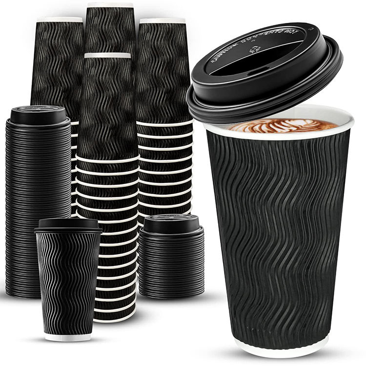 Unique Design 4oz 8oz 12oz 16oz Custom Logo Hot Drink Packaging Single Wall Paper Coffee Cup
