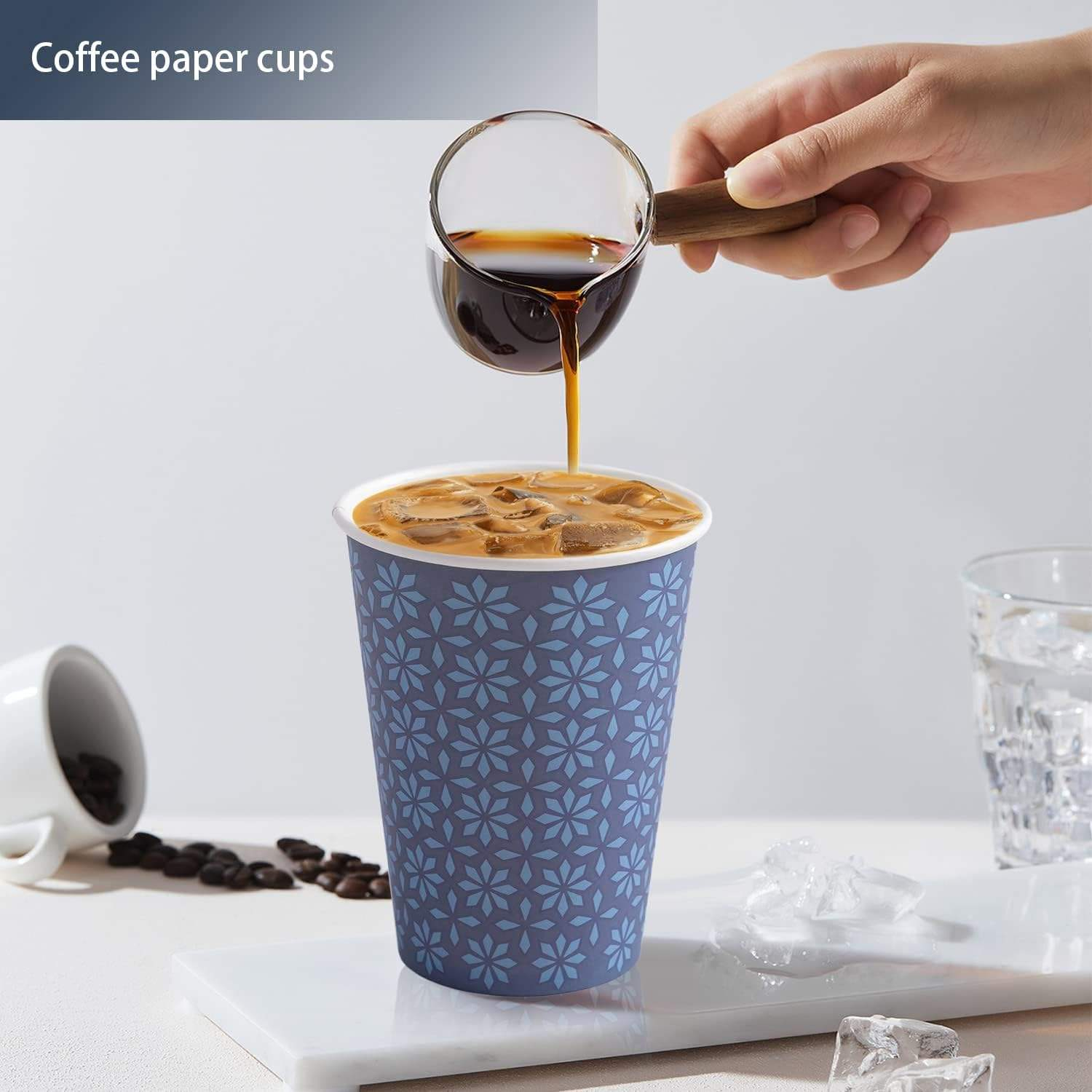6oz 190gsm Disposable Single Wall Kraft Eco-Friendly with Lids for Paper Cup