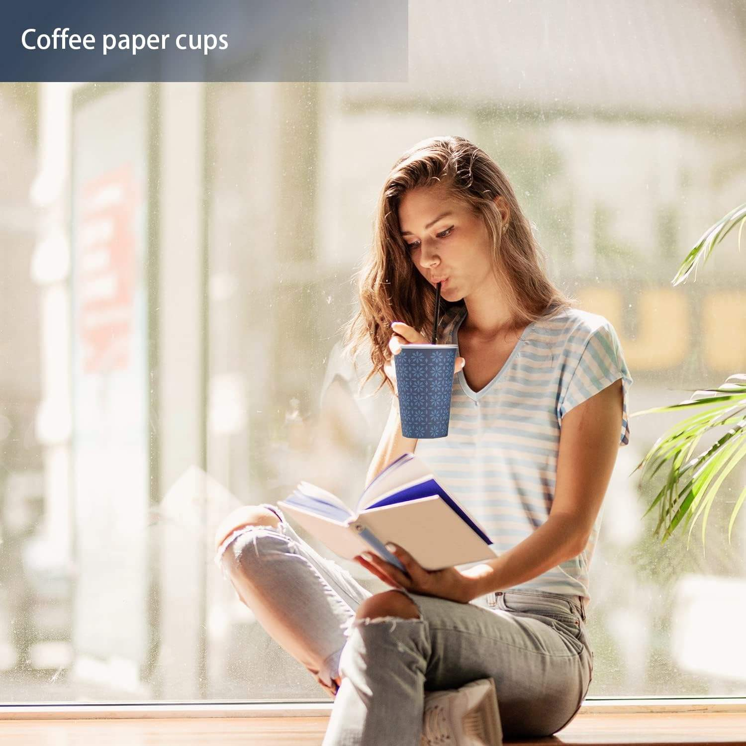 6oz 190gsm Disposable Single Wall Kraft Eco-Friendly with Lids for Paper Cup