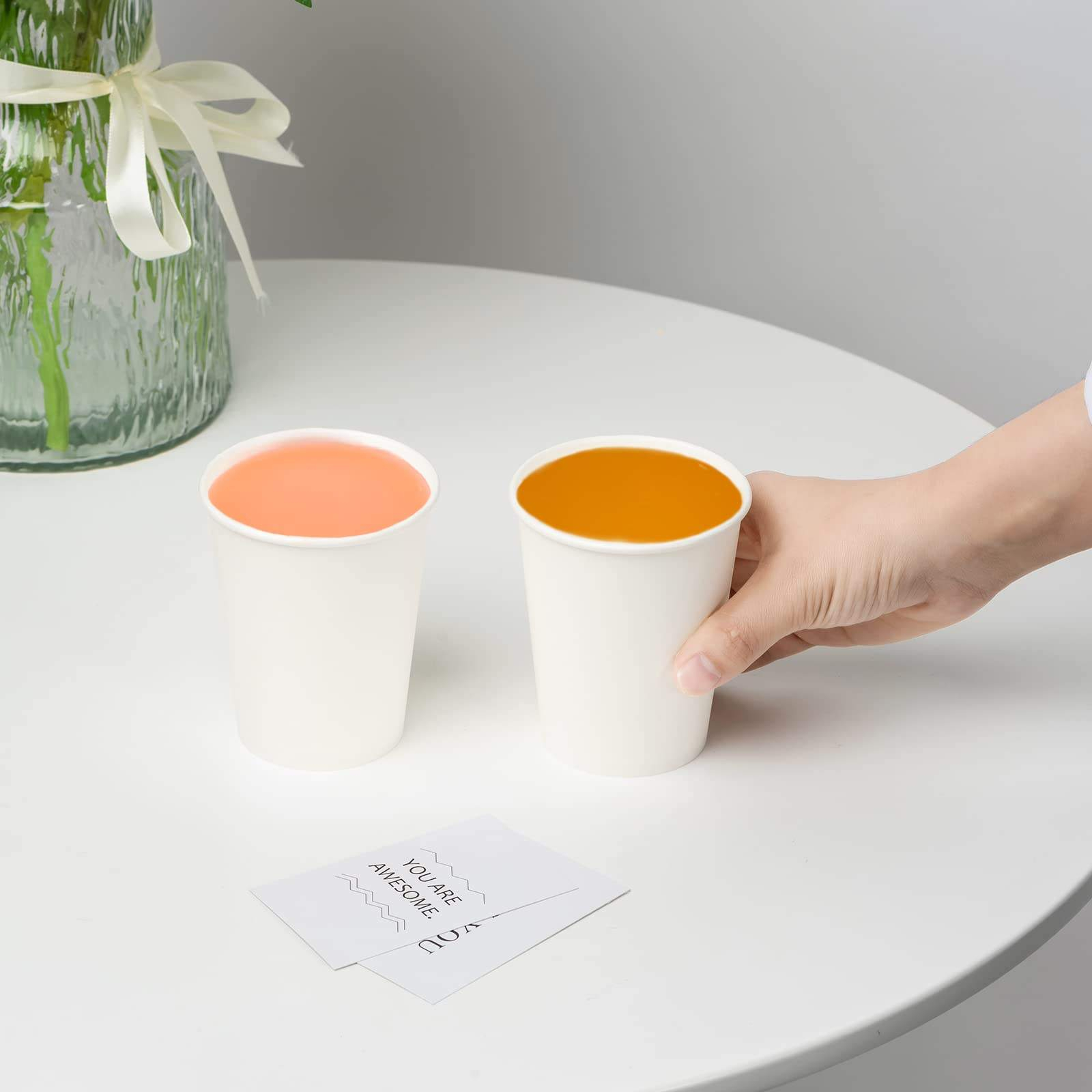 Recyclable Disposable Cafe Single/Double Walls Paper Coffee Cup With Lids for Hotel Office Takeaway