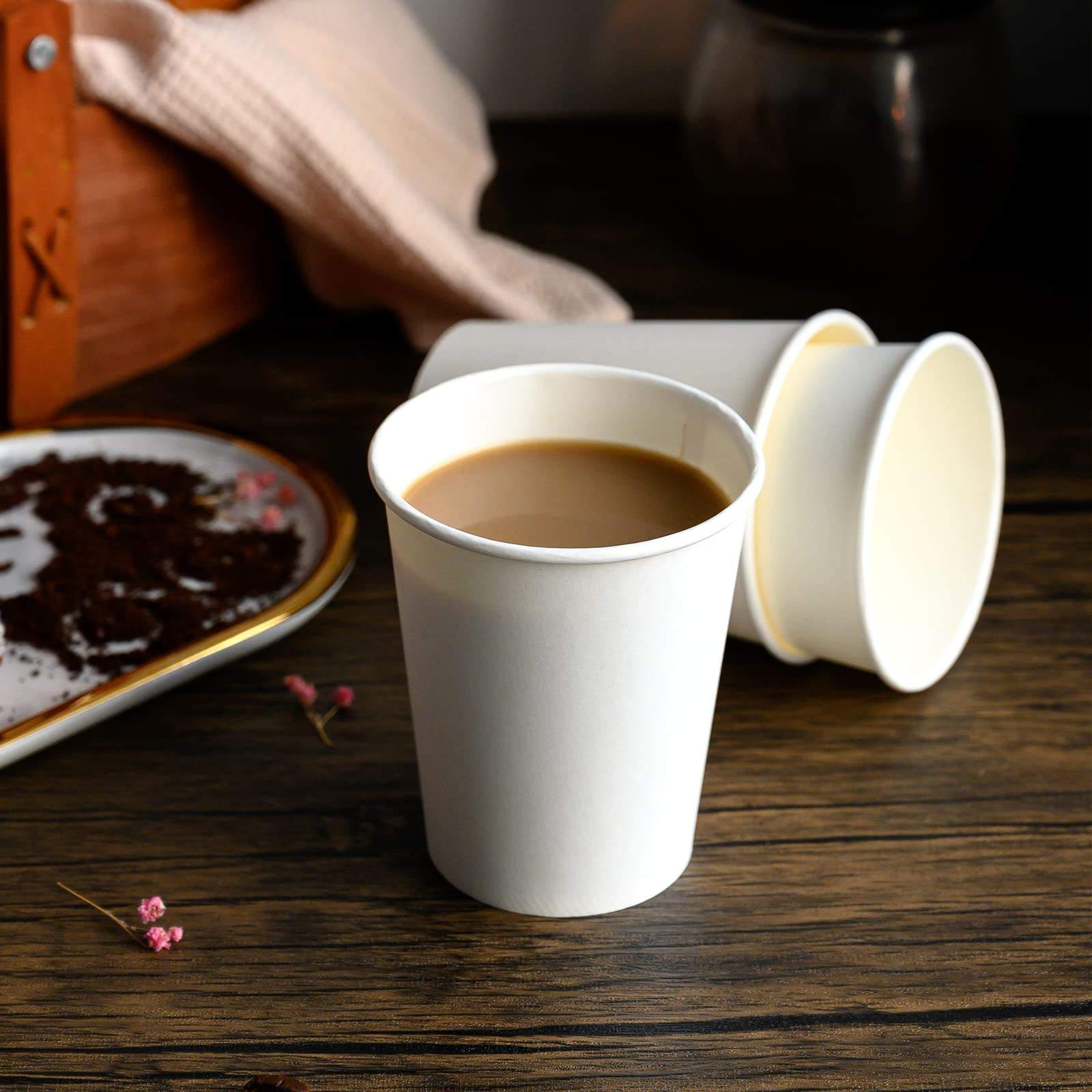 Disposable Wholesale Colorful Custom Logo Printed Pe Coated Kraft Hot Drink Double Wall Paper Coffee Cups for Hot Drink