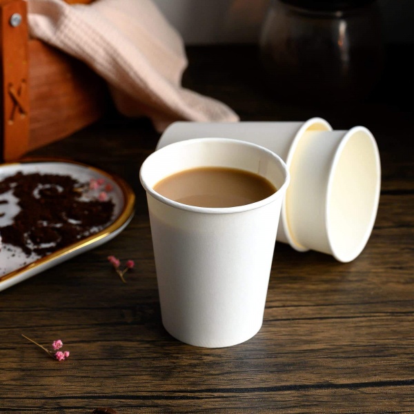 Disposable Wholesale Colorful Custom Logo Printed Pe Coated Kraft Hot Drink Double Wall Paper Coffee Cups for Hot Drink