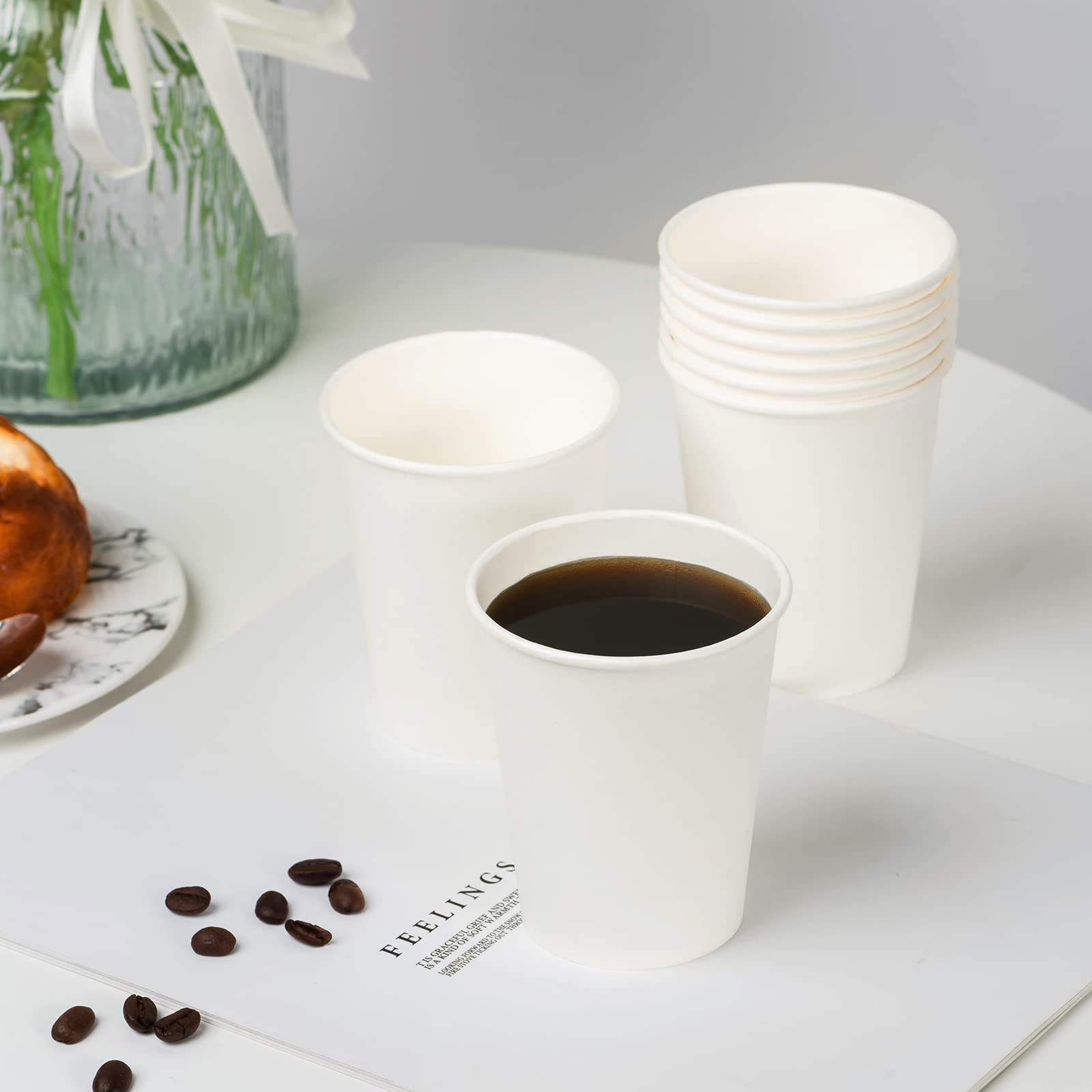 Biodegradable Disposable Material Waterproof 4oz/8oz/10oz/12oz/14oz/16oz Paper Cup with Logo