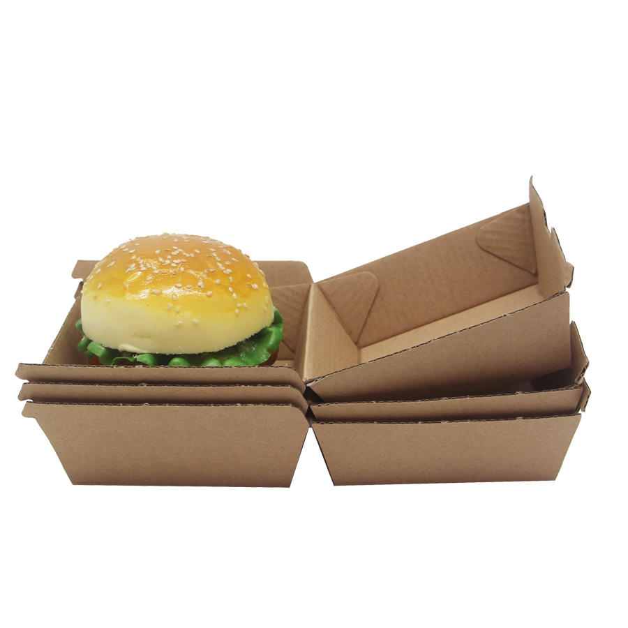 Disposable French Fries Burger Fries Chicken Food Packaging Box Kraft Paper Food Packaging Corrugated Burger Box
