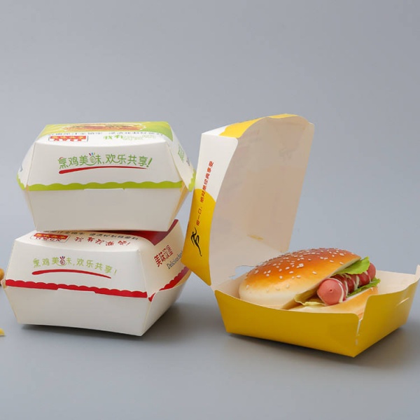 Custom Printed Paper Burger Box Fast Food Packaging