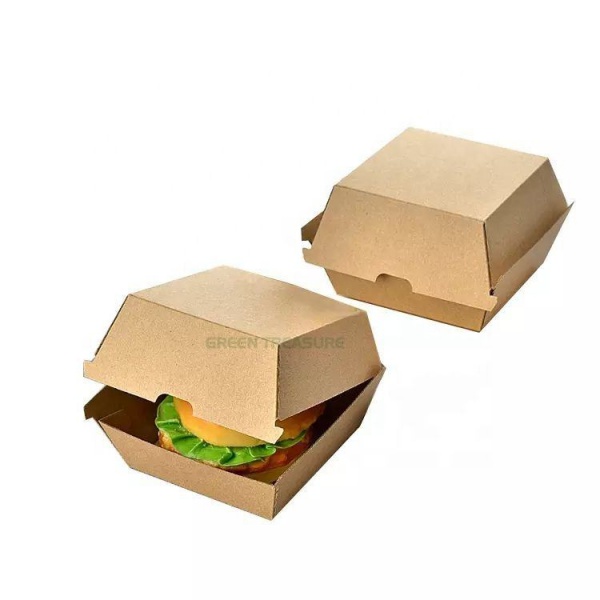 Corrugated Cardboard Custom Hamburger Box Hot Dog Hamburger Burger Lunch Box