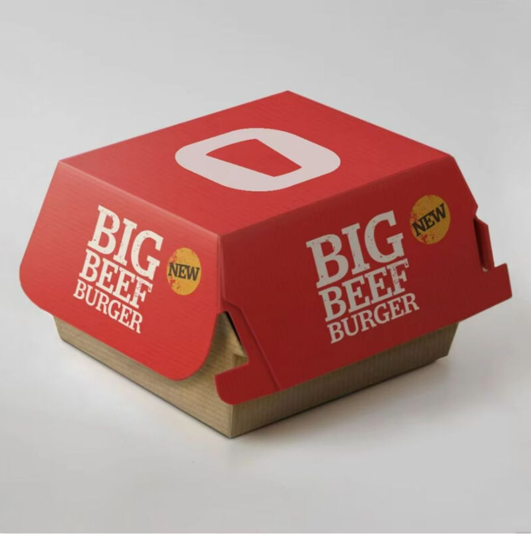 Paper Burger Box Packaging Fast Food Cardboard Boxes Oem Fast Biodegradable Food Packaging Box
