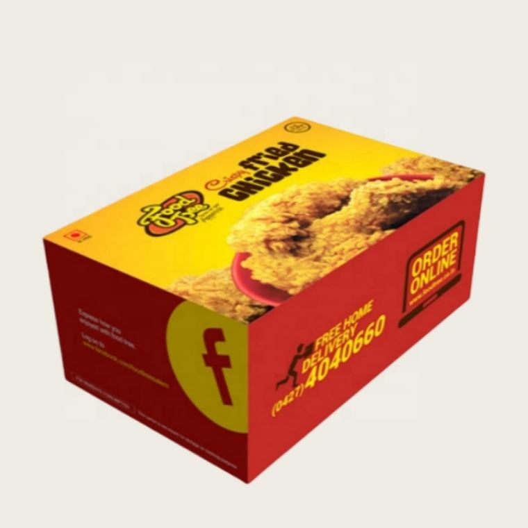 Cardboard Paper Food Packaging Fried Chicken French Fries Burger Box Oil-proof Hamburger Box