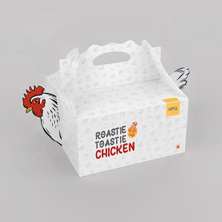 Cardboard Paper Food Packaging Fried Chicken French Fries Burger Box Oil-proof Hamburger Box
